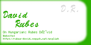 david rubes business card